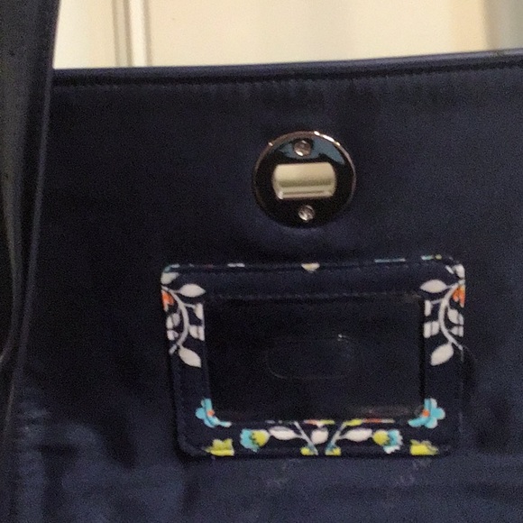 VERA BRADLEY SHOULDER BAG WITH LEATHER STRAP - Picture 8 of 11